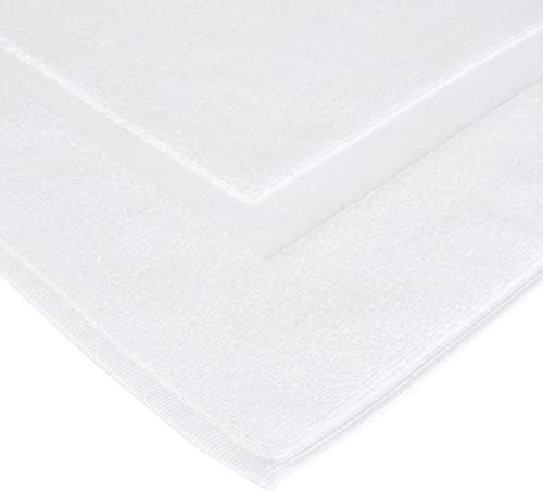 Amazon Basics Non-Slip Cotton Bath Mat, 100% Cotton Absorbent, Machine Washable, 31" L x 20" W, Bright White - Image 6