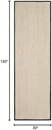 SAFAVIEH Natural Fiber Runner Rug 2'6"x10' Sisal Textured, Marble NF143A - Image 2