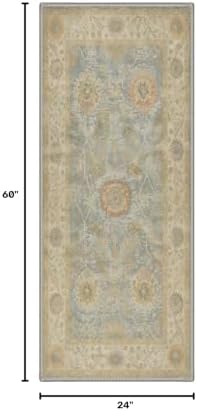 Bavni 2X5 Washable Hallway Runner Rug, Boho Vintage Floral Non Slip - Image 2