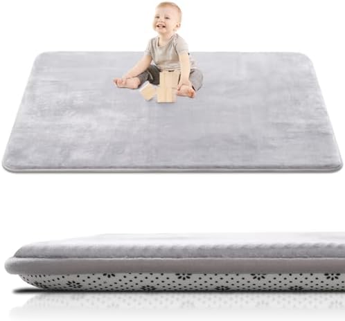 SEPARO Large Baby Play Mat for Floor,71x59 Foam Mat,Non-Slip Rug,Grey by Separo