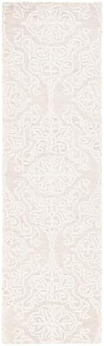 SAFAVIEH Blossom Collection Runner Rug - 2'3" x 8', Beige & Ivory, Handmade Wool, Ideal for High Traffic Areas in Living Room, Bedroom (BLM112B) - Image 2
