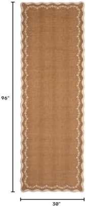 GarveeHome 2.5x8 Scalloped Washable Runner Rug Non Slip Hallway Kitchen Rug - Image 2