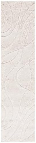 SAFAVIEH Florida Shag Runner Rug 2'3"x9', Soft Plush Cream SG471-1111 - Image 2