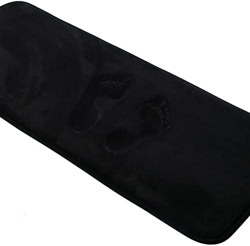 Black Bathroom Runner Rugs Long Narrow Bath Mat Skinny Thin Bathmat by PAGGEDHOME