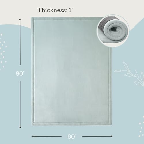 Hakuna Matte CloudSoft Baby Play Mat for Floor 60" x 80" Green - Image 3