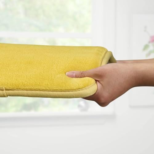 Memory Foam Bath Mat Non Slip Absorbent Super Cozy Velvet Bathroom Rug Carpet (17 inches X 24 inches, Mustard) - Image 5