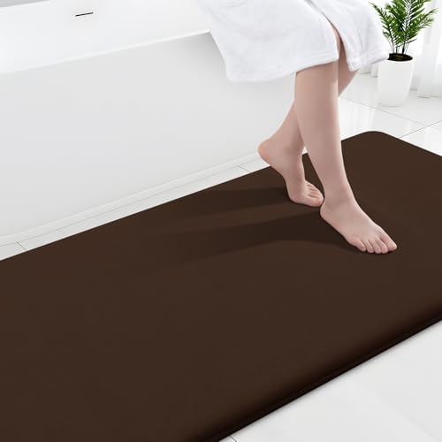 Smiry Memory Foam Bath Mat 44x24, Extra Soft and Absorbent Bathroom Rugs by Smiry