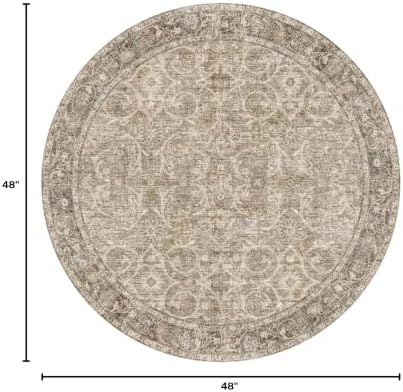 Machine Washable Rugs for Living Room: 4x4 Area Rugs for Bedroom - Image 2