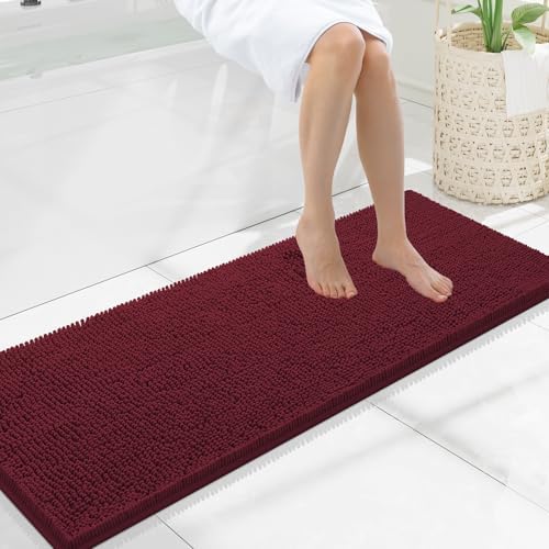Smiry Bathroom Rugs 47X17, Luxury Chenille Extra Soft Absorbent Bath Mat by Smiry