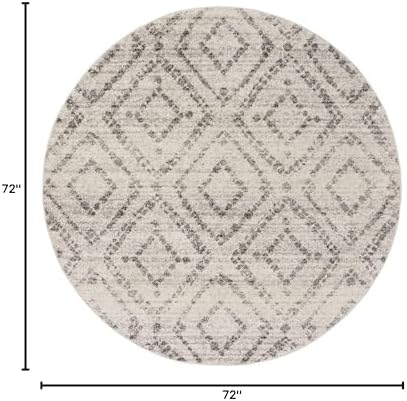 SAFAVIEH Adirondack Round Rug 6', Boho Light Grey & Grey ADR131C - Image 2