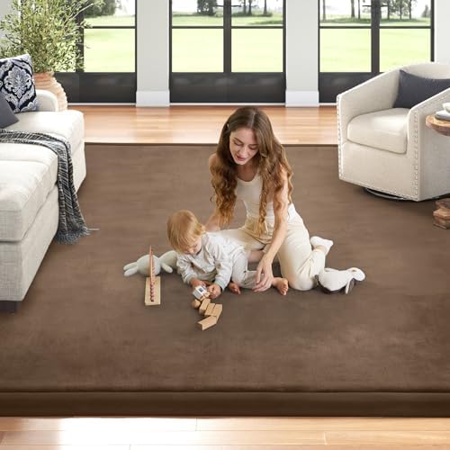 Baby Play Mat for Floor Nursery Rug Muscle Mat Area Rug Playroom Rug 39"x59" Playpen Mat Elastic Foam 1.3" Thick Crawling Mat for Babies,Toddlers, Infants, Kids,Chestnut - Image 6