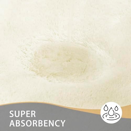 MINIDEAR Bathroom Rugs 44x24 Cream - Thick Memory Foam Bath Mat, Ultra Soft & Plush Fluffy, Non-Slip, Quick Dry, Absorbent Washable Floor Microfiber Mat for Tub, Home Decor Accessories - Image 4
