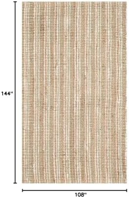SAFAVIEH Natural Fiber Area Rug 9x12, Jute Knotted Large Sage NF447S - Image 2