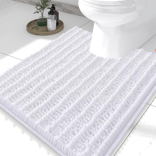 Smiry Bathroom Toilet Rugs U Shaped 24X20, Chenille Bath mats for Toilet by Smiry