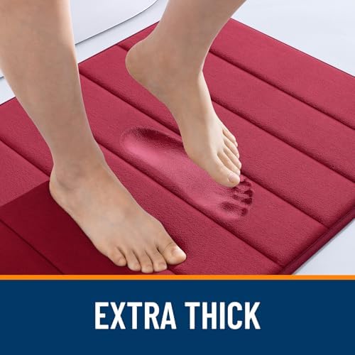 OLANLY Memory Foam Bath Mat 32x20, Super Soft and Absorbent Bathroom Rugs - Image 6