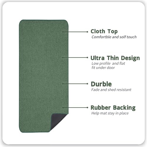 Bosap Bath Mat,Ultra Thin Bathroom Runner Rugs,Large Bath Mats for Bathroom,Quick Dry,Non-Slip,Machine Washable,Low Pile,Bath Rug,Shower Outside,Sink,Home Decor Accessories.Green,3'x6'(36x72inch) - Image 2