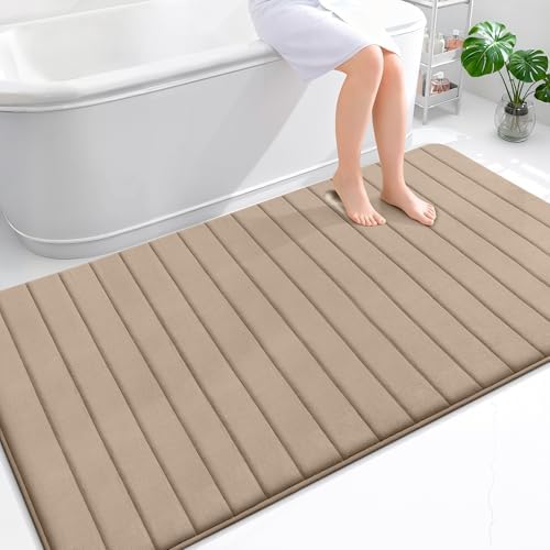 OLANLY Memory Foam Large Bath Mat 70x46, Super Soft Absorbent Bathroom Rugs by OLANLY