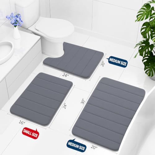 Buganda Memory Foam Bath Mat 44 x 17, Ultra Soft Absorbent Bathroom Rugs - Image 2