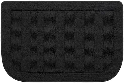 BEQHAUSE 24x36 Inch Kitchen Rugs Non Slip Washable Kitchen Sink Rug, Black by BEQHAUSE
