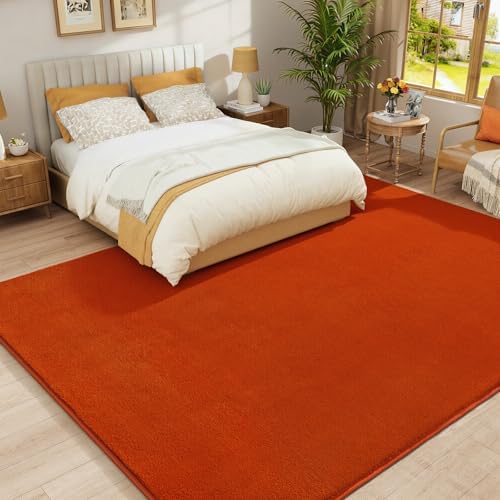 Amearea Large Area Rugs for Bedroom Living Room, 6x9 Orange Memory Foam Rug - Image 6