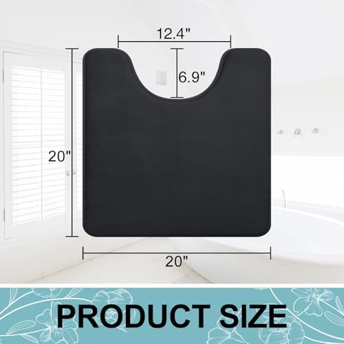 Smiry Memory Foam Toilet Rugs 20x20, Extra Soft Absorbent Bathroom Rugs - Image 6