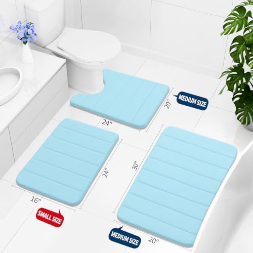 Buganda Memory Foam Bath Mat 24 x 16, Ultra Soft Absorbent Bathroom Rugs - Image 2