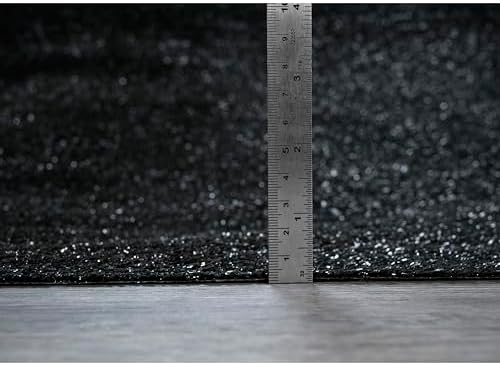 Garland Rug Artificial Grass 7 ft. x 10 ft. Large Indoor/Outdoor Area Rug Black -Lush Black, Durable, and Low-Maintenance for Patios, Lawns, and More - Image 7