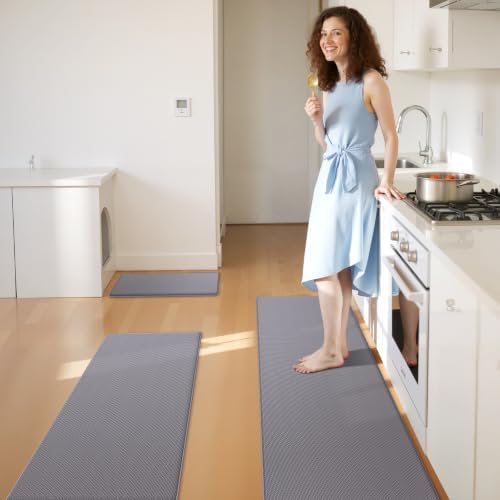 KitchenClouds Kitchen Mats for Floor,3PCS Cushioned Soft Kitchen Rugs - Image 3