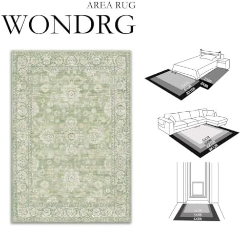 6x9 Green Neutral Area Rug - Image 2