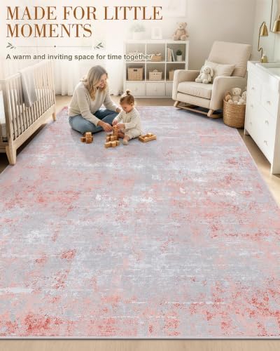 OLANLY 5x7 Washable Area Rug, Soft Non Slip Carpet for Bedroom Living Room - Image 4