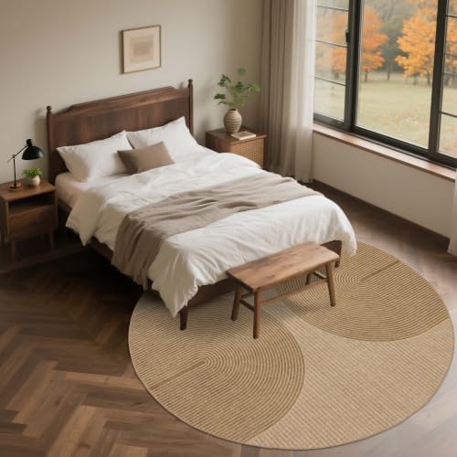 Easy Jute Rug for Pet Homes: 6x6 Outdoor Rug - Geometric Arch Pattern - Image 5