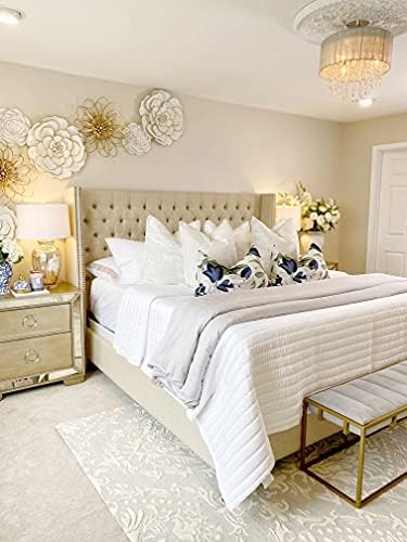 SAFAVIEH Blossom Collection Area Rug - 9' x 12', Light Grey & Ivory, Handmade Wool, Ideal for High Traffic Areas in Living Room, Bedroom (BLM107A) - Image 7