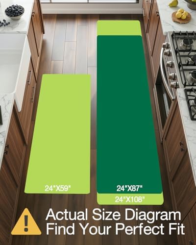 LUMI Kitchen Mats for Floor Cushioned Anti Fatigue Runner Rug, 24x59 - Image 2