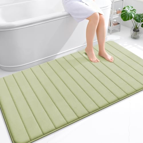 OLANLY Memory Foam Large Bath Mat 59x34, Super Soft Absorbent Bathroom Rugs by OLANLY