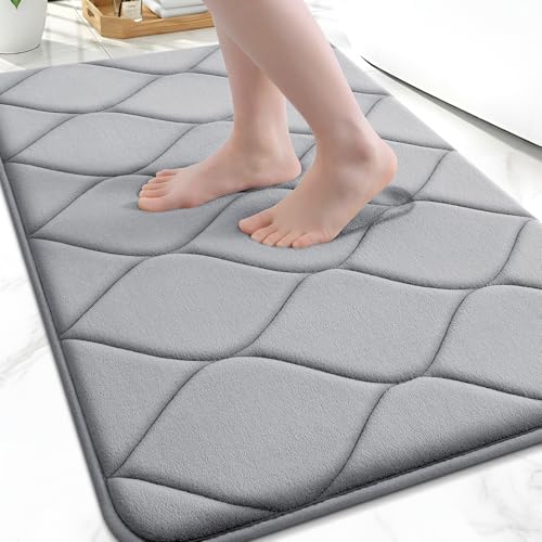 Smiry Memory Foam Bath Mat 47x24, Ultra Soft Absorbent Bathroom Rugs by Smiry