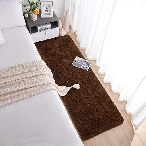 Chicrug Soft Runner Rug for Bedroom Living Room Plush Fluffy Rug 2x10 - Image 3