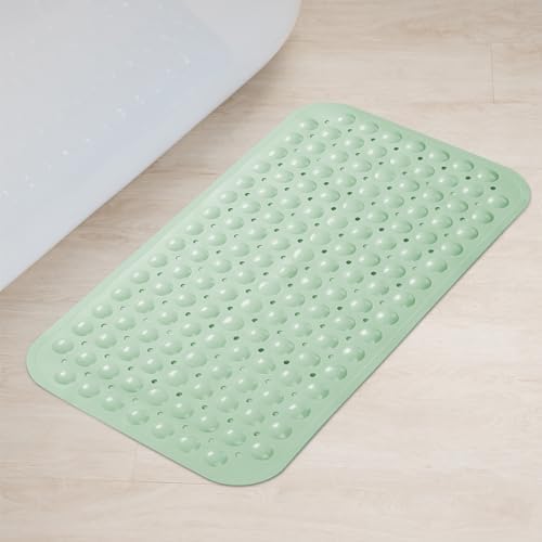 AmazerBath Bath Tub Mat, Medium Size 27.6 x 15 Inches Non-Slip Shower Mats with Suction Cups and Drain Holes, Bathroom Bathtub Mats Machine Washable (Mint Green) - Image 6