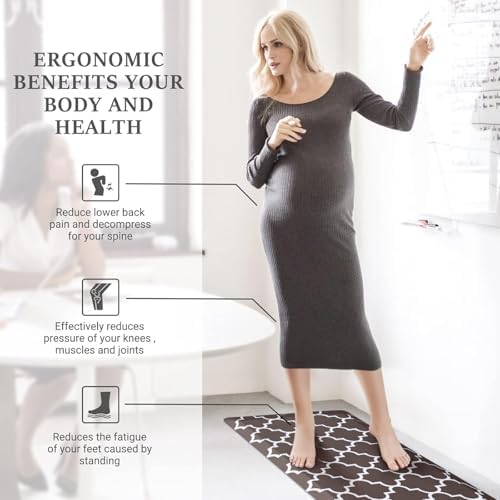 WISELIFE Anti Fatigue Floor Mat, 17.3" x 28", 4/5 Inch, Chocolate - Image 3
