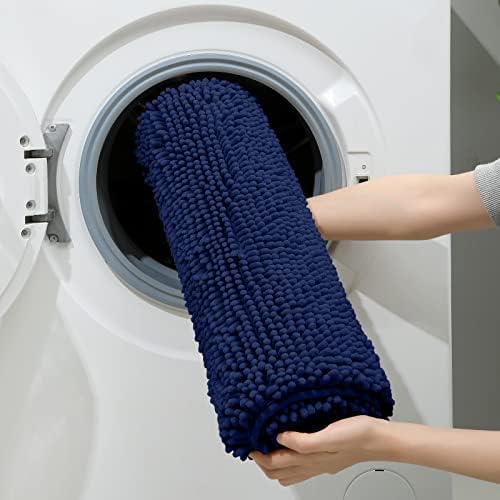 HOMEIDEAS Bathroom Rugs Set of 3, Super Soft Absorbent Chenille Bath Rugs - Image 6