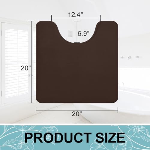 Smiry Memory Foam Toilet Rugs 20x20, Extra Soft Absorbent Bathroom Rugs - Image 6