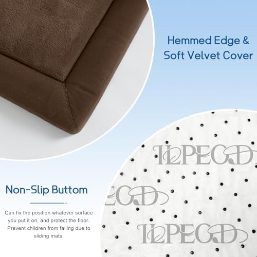 Baby Play Mat for Floor Nursery Rug Muscle Mat Area Rug Playroom Rug 50"x50" Playpen Mat Elastic Foam 1.3" Thick Crawling Mat for Babies,Toddlers, Infants, Kids,Chestnut - Image 4