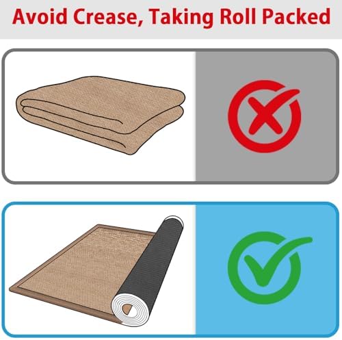 4ft Hallway Runner Rug Mat Non Slip, Absorbent Floor Rug Carpets, Runner for Entryway Porch Backyard Dining Room, Camel - Image 3