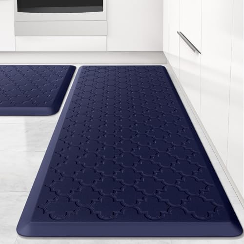 Kitchen Mat 2 PCS Cushioned Anti-Fatigue Floor Mat Standing Mat for Kitchen by SoftDuo