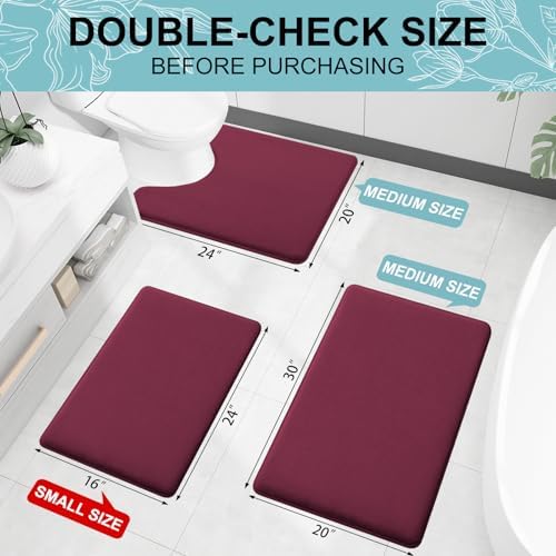 Smiry Memory Foam Bath Mat 59x34, Extra Soft and Absorbent Bathroom Rugs - Image 2