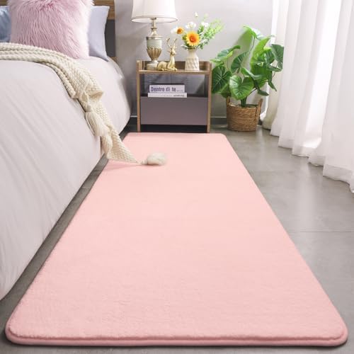 Amearea Modern Soft Hallway Runner Rug, 2x6 Feet Pink Washable Runner Rugs - Image 2