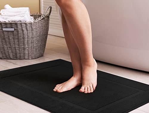 Utopia Towels Cotton Bath Mat, 21x34 in, 2 Pack, Black - Image 5