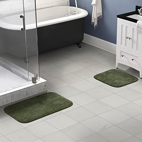 Garland Rug Traditional Nylon Washable Deep Fern 2 Bath Rugs (17" X 24", 21" X 34") - Soft, Absorbent, and Stylish for Your Bathroom - Image 2
