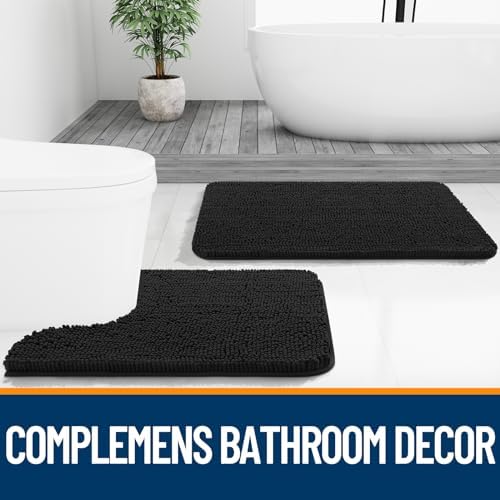 OLANLY Bathroom Rugs 35x24, Extra Soft Absorbent Chenille Bath Rugs - Image 7