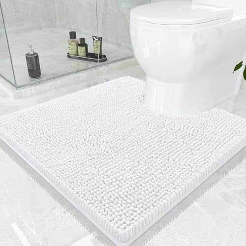 Smiry Toilet Rugs U-Shaped 24x24, Extra Soft Absorbent Contoured Bath Mat by Smiry