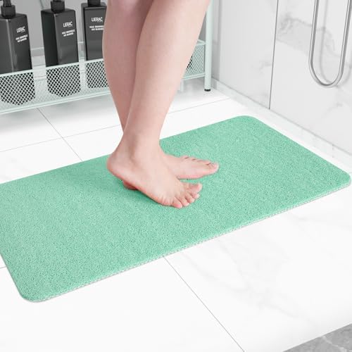 Hargiis Non-Slip Bathtub Mat, Anti Slip Shower Mat, Fast Drying Bathtub Mats, Foot Scrubber Mat, Anti Slip Mat for Tub, Floor, Bathroom, Kitchen, Home, Hotel (Light Green 36"×24") by Hargiis